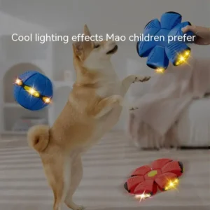 Dog toys Flying UFO Flat Throw Disc Ball With LED Light Toy Kid Outdoor Garden Basketball Game interesting Throw UFO Disc balls 1